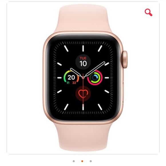 Apple Watch Series 5 GPS 44mm Rose Gold Aluminum Case with Pink Sand Sport Band - Picture 2 of 5